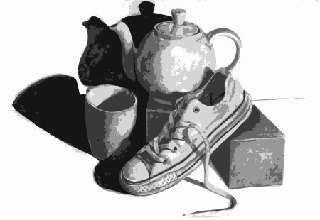 Спортивный натюрморт карандашом