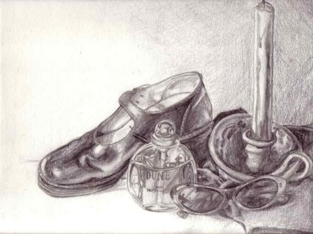 Тематический натюрморт рисунок