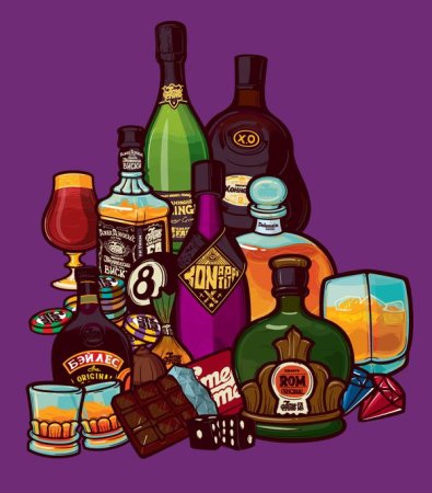 Алкогольные рисунки