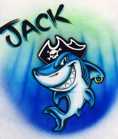 Акула в стиле граффити