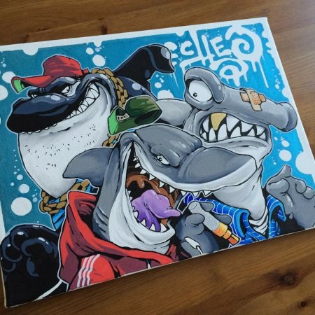 Shark граффити