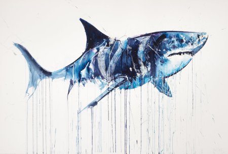 Белая акула арт