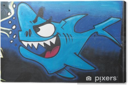 Shark в виде акулы граффити