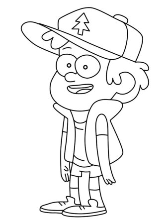 Диппер Пайнс черно белый