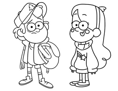 Раскраска мейбдиз Гравити Фолз