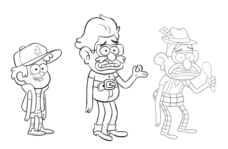 Гравити Фолз раскраска стен