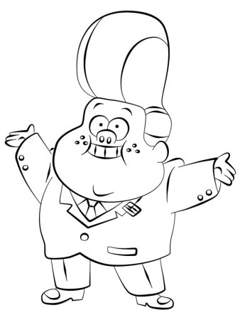 Раскраска Гравити Фолз Гидеон