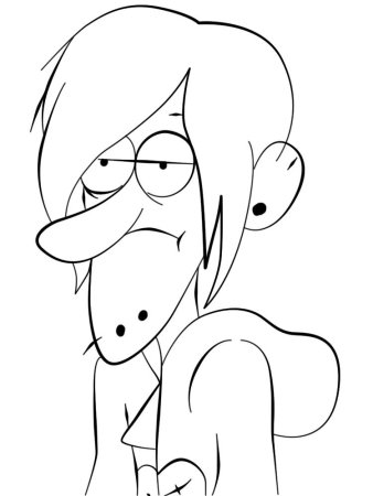 Раскраска Робби из Гравити Фолз