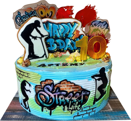 Торт с самокатом