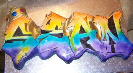 Торт в виде граффити