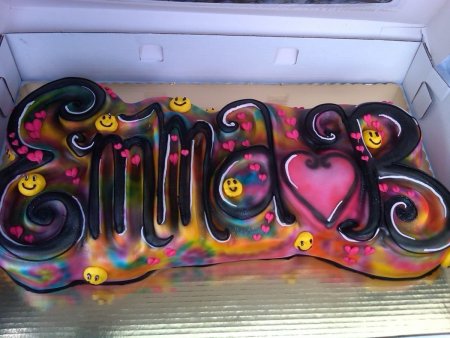 Торт граффити