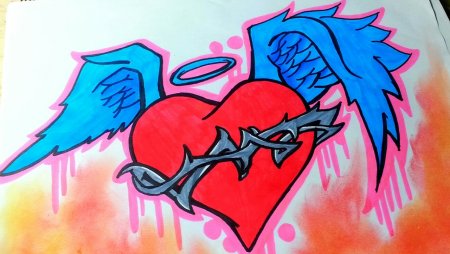 Сердце в стиле граффити