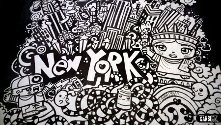 Граффити черно белое