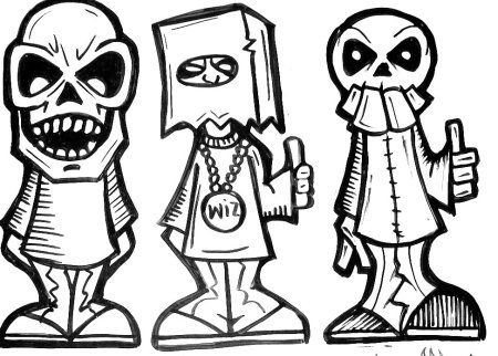 Персонажи для граффити простые