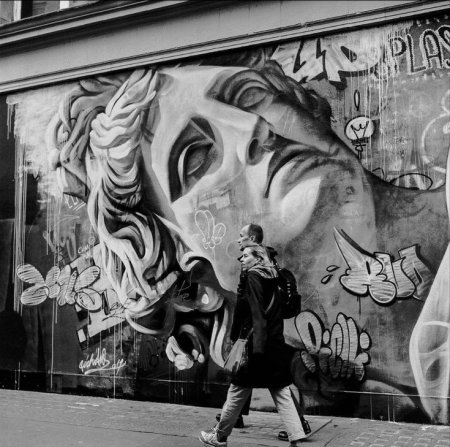 Стрит арт чб