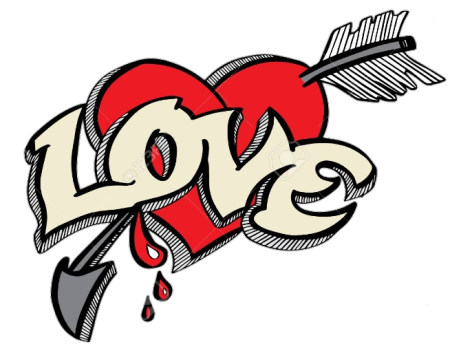 Граффити в виде сердца