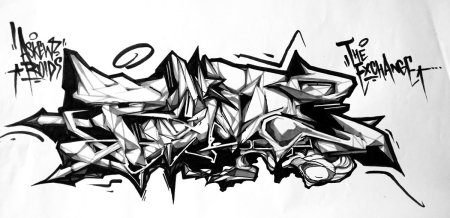 Граффити черное белое