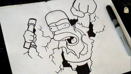 Граффити карандашом баллончик