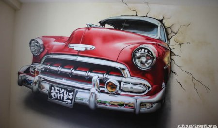 Нарисовать машину на стене