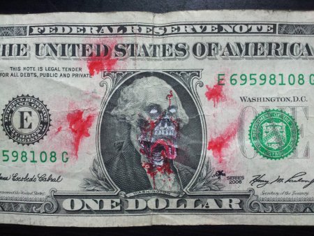 Долларовая купюра граффити