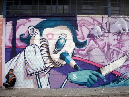 Стрит арт мультяшный