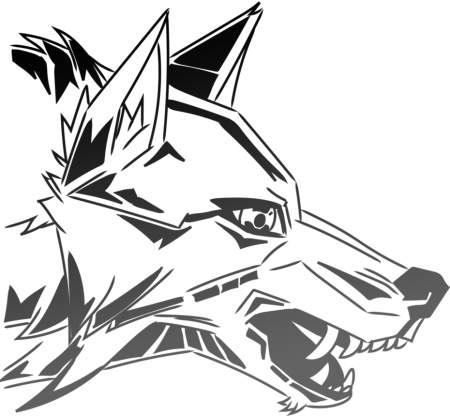 Стилизованная голова волка