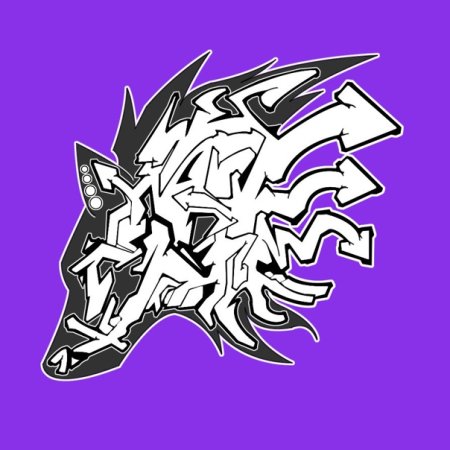 Волк граффити