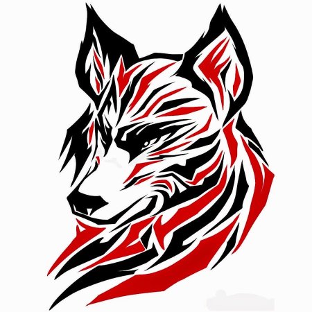 Морда волка трайбл