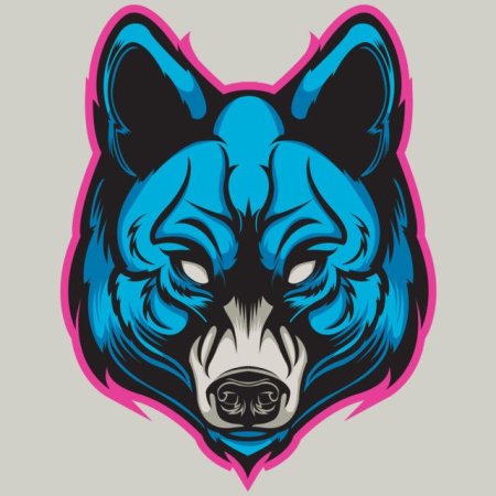 Волк граффити