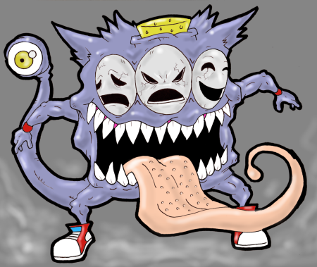 Граффити карандашом монстры