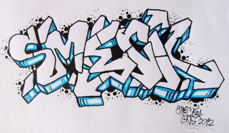 Граффити на бумаге для начинающих