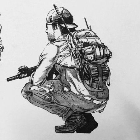 Милитари рисунок