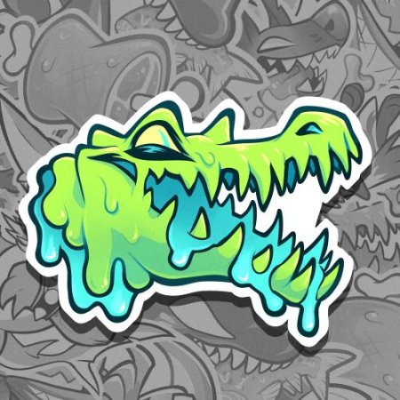 Граффити крокодил легко