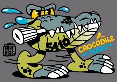 Граффити 3д крокодил