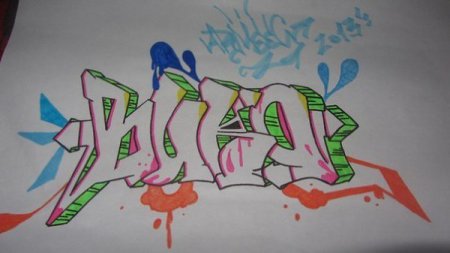 Имя Вика в стиле граффити