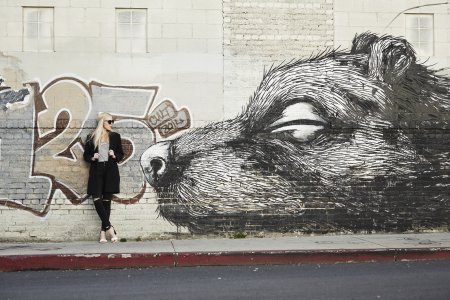 Стрит арт черно белый