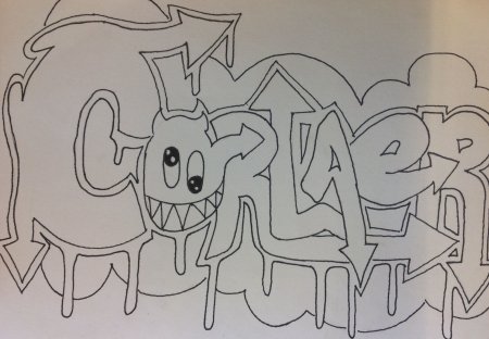 Граффити на бумаге имена