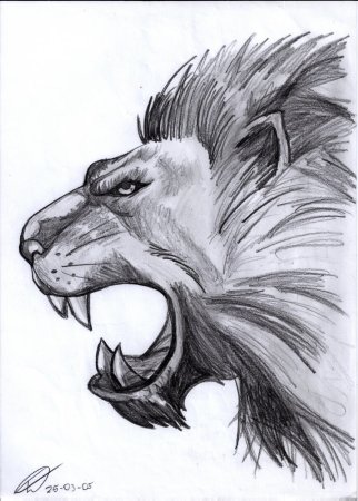 Лев граффити