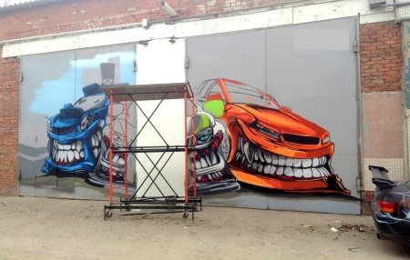 Роспись стен в гараже