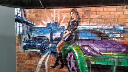 Роспись стен в гараже