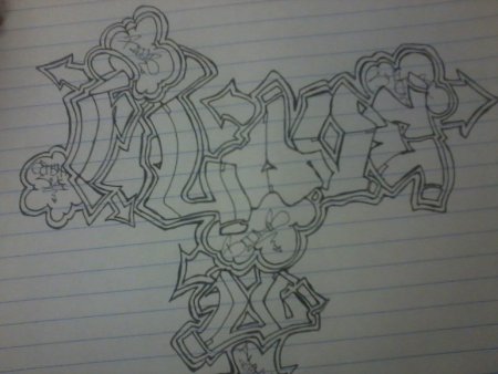 Граффити любовь на бумаге