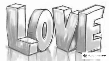 Объемная надпись Love рисунок