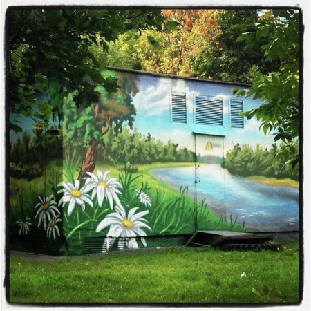 Разрисовать на стене природу