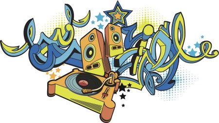 Колонка в стиле граффити