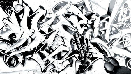 Граффити черно белое