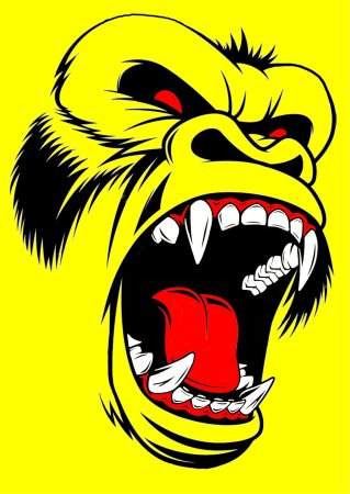 Злая горилла арт