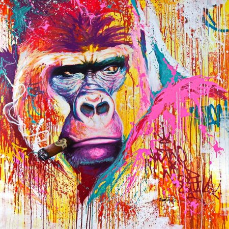 Обезьяна поп арт