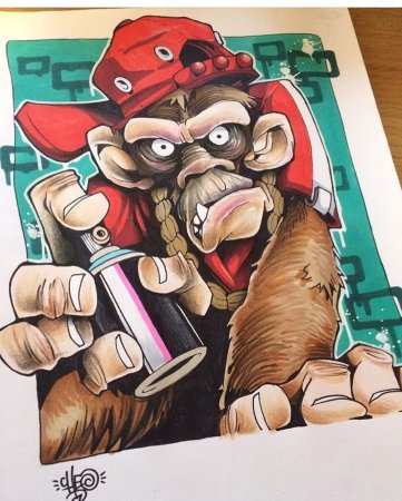 Крутая обезьяна рисунок