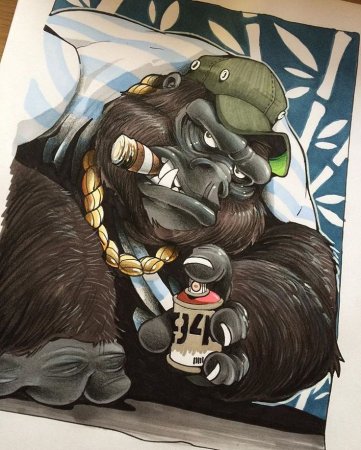 Горилла граффити