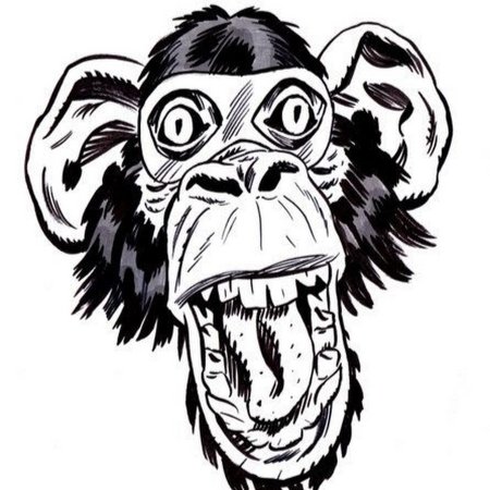 Обезьяна эскиз